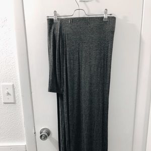Hi-low maxi skirt